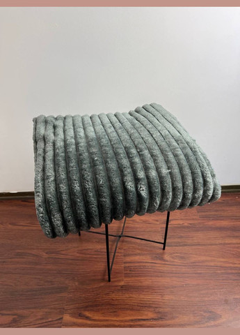 Евро Плед Полоска "Шарпей" 200х220 темно-сірий PPе-тс Vital-Textile (313629970)