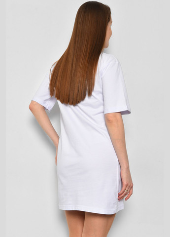 Туника женская из ткани лакоста белого цвета Let's Shop (290981437)