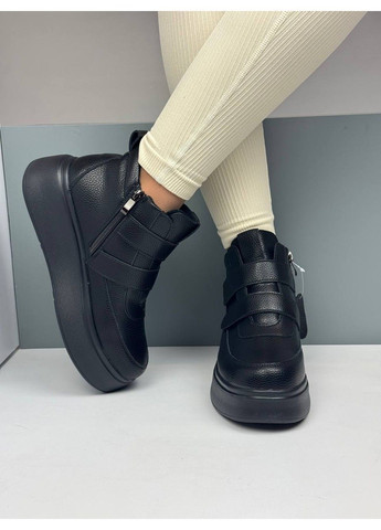 532 Черевики Зимові чорні шкіряні Yimeili (372384799)