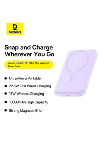 Powerbank EnerFill Ultra-Mini 22.5W 10000mAh Purple (P1008210E513-00) Baseus (370710003)