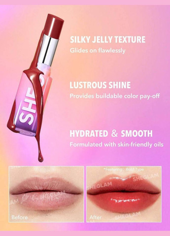 Помада для губ глянцева Mirror Kiss High-Shine Lipstick 2.9 г Rent Free Sheglam (311666122)