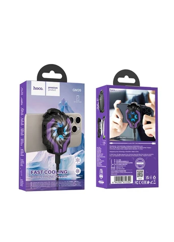 Мобільний кулер GM26 Ambitious cooling mobile phone fan Black Hoco (389297805)