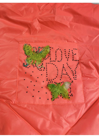 Коралловая демисезонная куртка демисезонная для девочки Одягайко