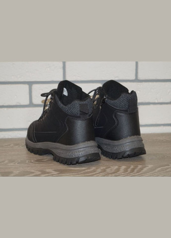 Черные зимние мужские зимние ботинки черные Hongquan