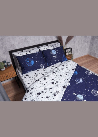 Комплект постельного белья Ranforce Elite «» евро 200х220 наволочки 2х40х60 (MS-820001713) Moon&Star cosmos (285717934)