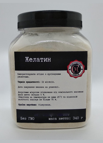 Желатин харчовий TROBAS (свинячий) 180 блюм, 340г No Brand (308460664)