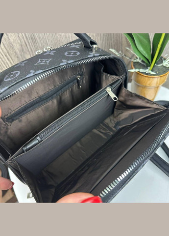 Мини сумочка клатч с плечевым ремнем из экокожи с металлической фурнитурой черная (sku_1063Ч) No Brand (330576694)