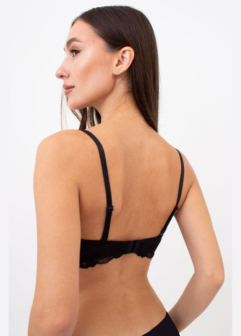 Чорний брасьер бюстгальтер Giulia без кісточок поліамід