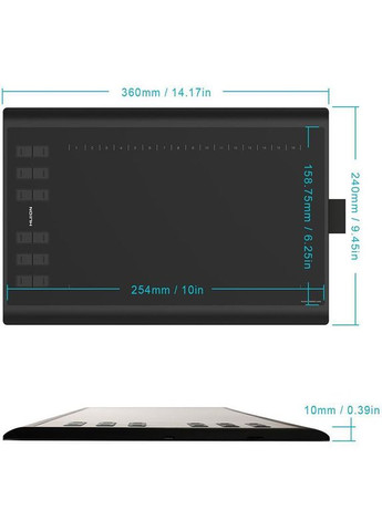 Графічний планшет New 1060Plus + рукавичка Huion (315143379)