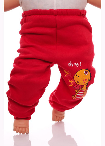 Червоний зимній костюм на флісі для хлопчика трикотажний з червоним драконом 80 см (27065) BABYKROHA