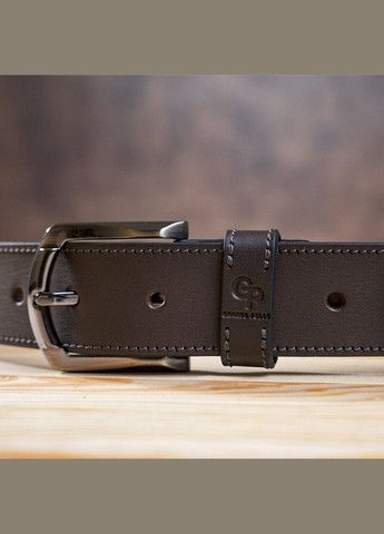 Ремень мужской 11158 джинсовый Коричневый Grande Pelle (337353305)