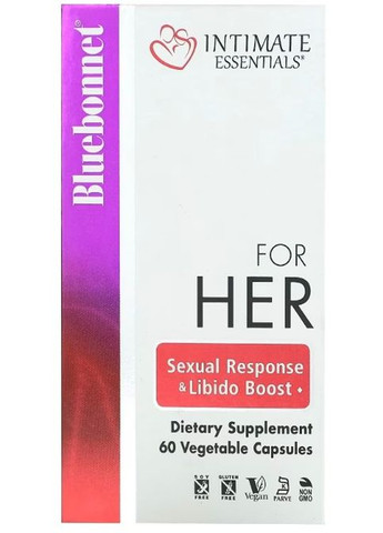 Intimate Essentials For Her Sexual Response & Libido Boost 60 Veg Caps Bluebonnet Nutrition (294058458)