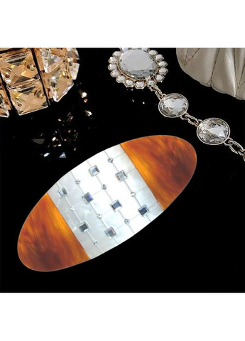 Шпилька автомат для волосся 10 см овал з кристалами Swarovski PARISA (368772365)