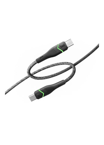 Кабель USB RC-RL15 RGB Light Type-C to Type-C 60W 1.2m Чорний No Brand (317631472)