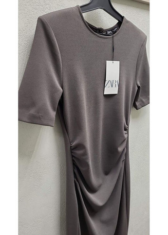 Коричневое платье 7901/624/753 Zara