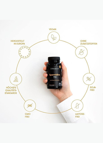 Спермідин 1,6 мг (Ідін 1,2 мг) 120 капсул Zenement (299717541)