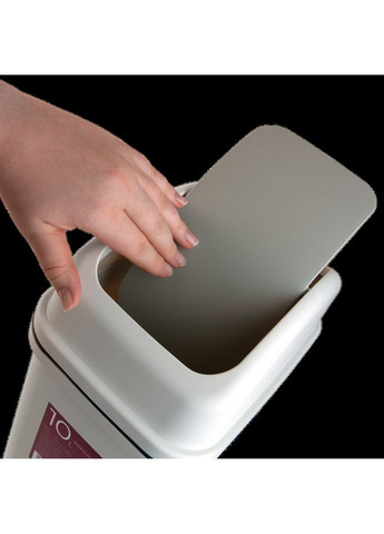 Ведро для мусора MVM с крышкой BIN-12 15 л Серое (BIN-12 15L GRAY) МВМ (365280698)