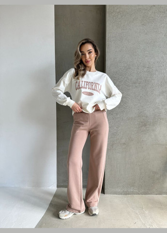 Штани жіночі прямі тринитка бежеві (М121.3) UMON (331289181)