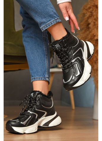 Кросівки жіночі чорного кольору на хутрі Let's Shop чорні зими (365589422)