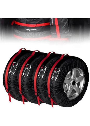 Комплект чохлів для коліс 4 шт, R15-R18/ Чохли для зберігання шин / Набір чохлів на запаску No Brand (317045258)