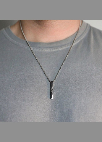 Мужская металлическая серебряная подвеска, цепочка с кулоном, спираль No Brand (328251202)