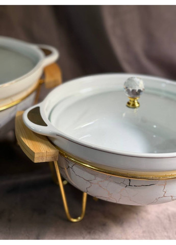 Марміт LC-712 порцеляновий 2 л 13х26х19 см Білий мармур Yiwu (366671193)