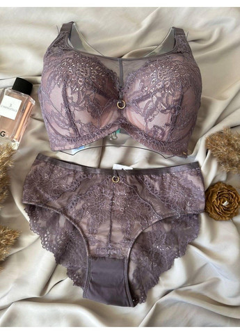 Фиолетовый комплект бюстгальтер + трусики слипы 2335 фиолетовый Weiyesi