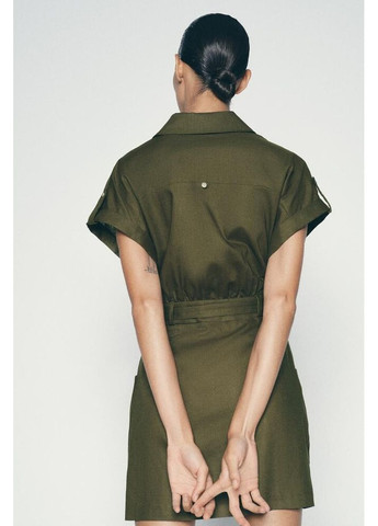 Оливкова (хакі) сукня 0387/059 Zara