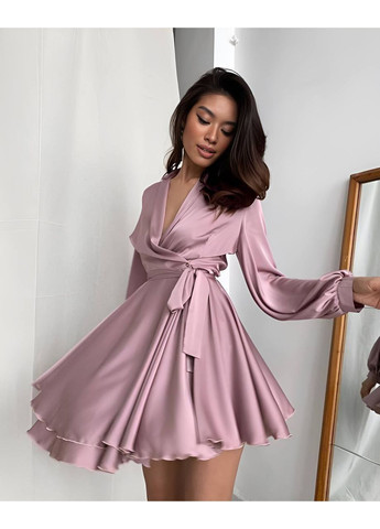 Пудрова шовкова жіноча сукня Osoblyva