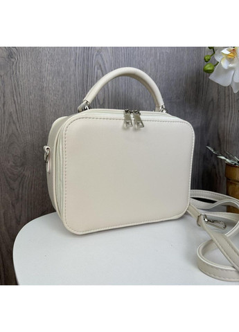 Жіноча каркасна міні сумочка на плече екошкіра біла ProDobro (363136341)