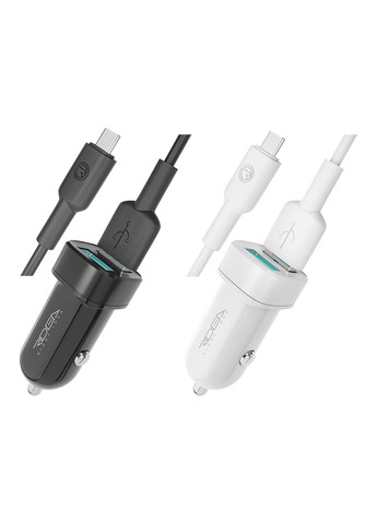 Автомобільний Зарядний Пристрій RCC-21212 Grand Type-C 2USB 2.4 A Бiлий Ridea (340912873)