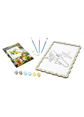 Детский набор для росписи по дереву "Самолетик" Puz-22953 формат А4 No Brand (362569253)