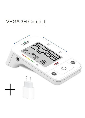 Тонометр 3H Comfort с манжетой 2242+ Адаптер Micro USB на плечо гарантия 5 лет Vega (296785259)