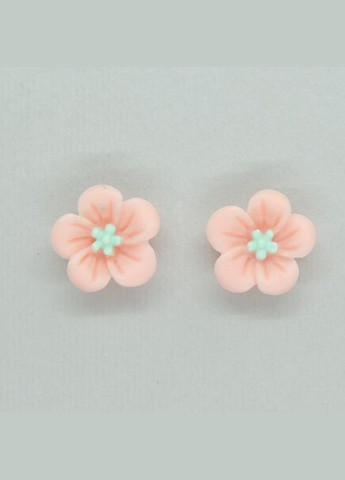Сережки дитячі кліпси для вух без пробивання вуха "Квіткова Пишність" ніжно рожеві Liresmina Jewelry (289533645)