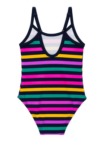 Темно-синій літній дитячий суцільний купальник у смужку суцільний Lulu Castagnette