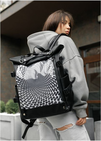 Рюкзак жіночий з екошкіри Hacking принт Zebra Чорний Sambag (301871926)