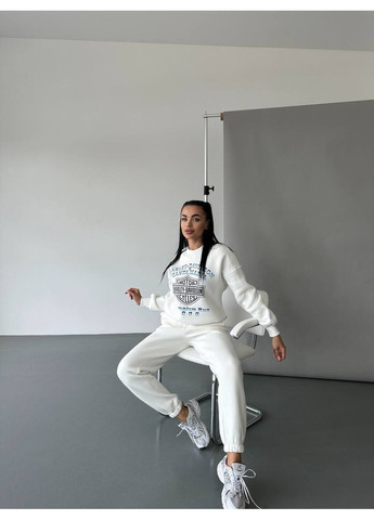 Молочный свитшот женский — замер в описании DK/DL Мода без кордонів рисунок без декора (366527051)