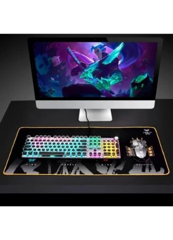 Килимок MP-WFFM Mouse Pad, Black,, каучук, тканина, прошивка по краю 6948391215136 Aula (395343872)