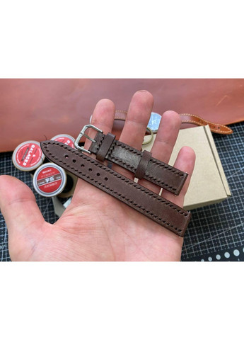 Кожаный ремешок 19 мм. для Часов Ручной Работы по Натуральной Коже Коричневый Цвет Azteca No Brand (356508811)