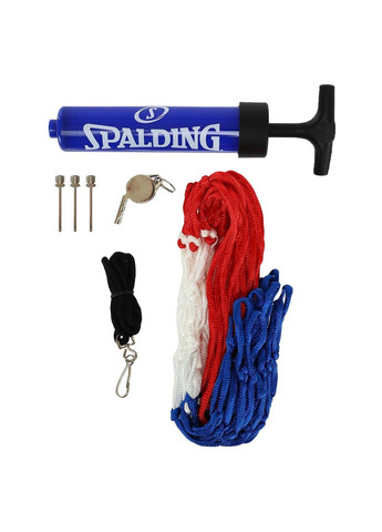 Баскетбольный набор 4в1 (сетка, насос, 3 иглы для накачки, свисток металлический) (8300SPCN) Spalding (361435053)