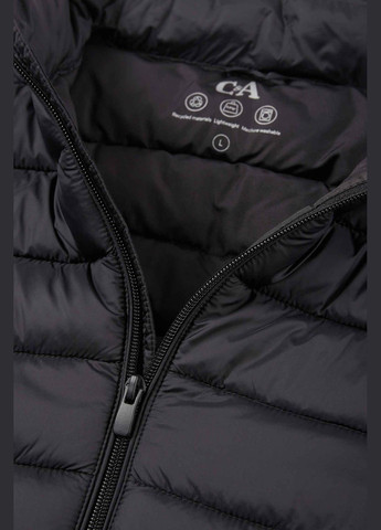 Чорна демісезонна демісезонна чоловіча куртка без капюшона чорна 2223912-1 C&A