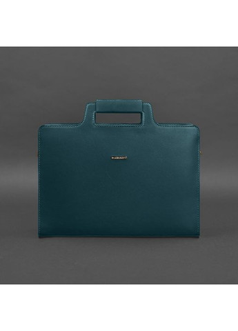 Жіноча шкіряна сумка для ноутбука і документів зелена BlankNote (348359243)