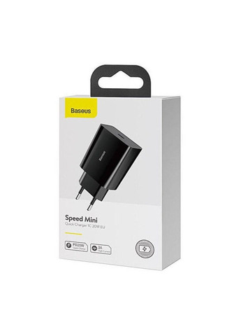 Мережевий зарядний пристрій Speed Mini Quick Charger 1C 20W EU Black Baseus (371363080)