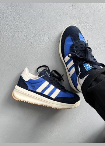 Синие демисезонные кроссовки мужские adidas sl 72 rtn black blue white | адидас сл 72 ртн синие No Brand