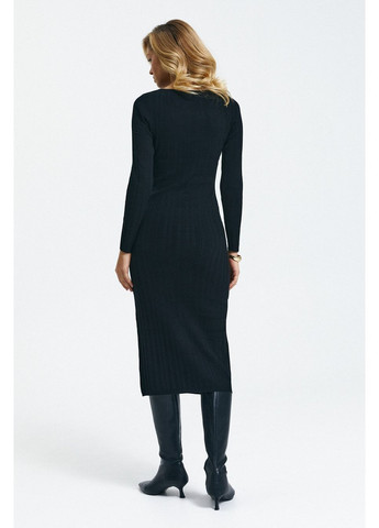 Чорна сукня з круглим вирізом в кольорі beige Solmar