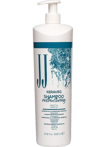 Відновлювальний шампунь для волосся з кератином Keraveg Shampoo Restructuring 350ml (1293211-1329487) JJ's (368601894)