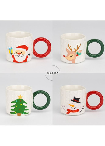 Набір чашок 4 шт. Святкова радість 280 мл 19252-016 кераміка No Brand (366237901)