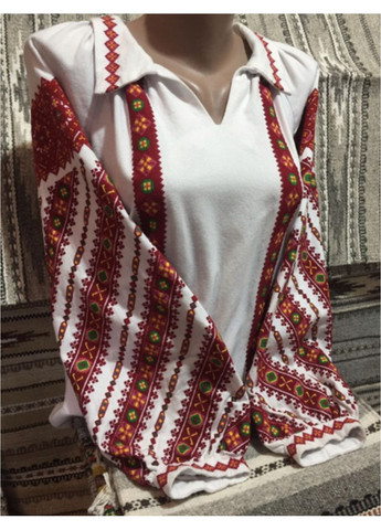 Белая стильная гуцульская вышиванка на белом домотканом полотне ручной работы ж-1002. s (371907785)