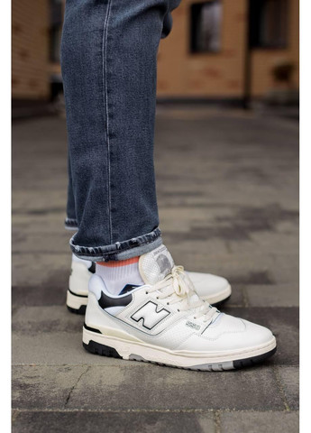 КРОСІВКИ ЖІНОЧІ NEW BALANCE 550 CREAM BLACK V2 НЬЮ БЕЛАНС 550 No Brand чорні демісезони (369387930)