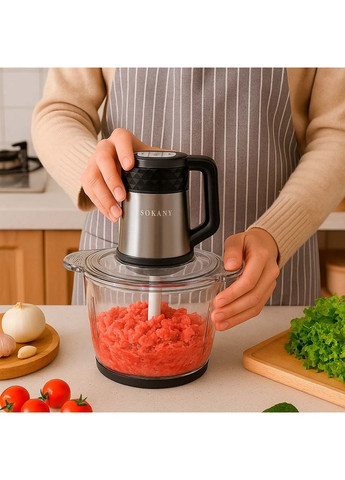Подрібнювач кухонний 800Вт (3л), від мережі, SK-06015 / Блендер подрібнювач / Чопер Sokany (372815835)